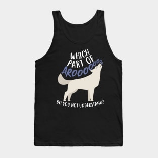 White Siberian Husky Dog Anatomy Tank Top